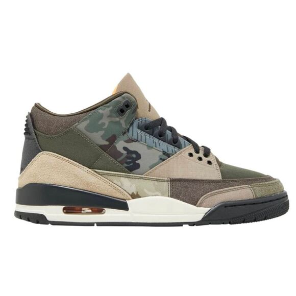 NIKE Air Jordan 3 Retro 'Patchwork' Sneakers Size 8.5 - Picture 2 of 10